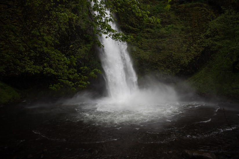 image of waterfall. Horsetail Falls